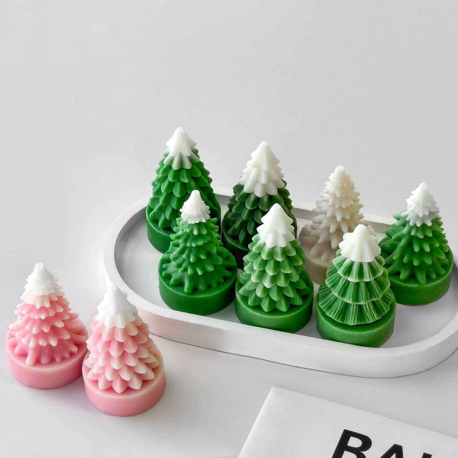 Candle Supplies Tins - ミニシリコンクリスマスツリーモールド,DIY,手作り,アロマ,キャンドル,石膏,樹脂,装飾品,型,石鹸,製造用品