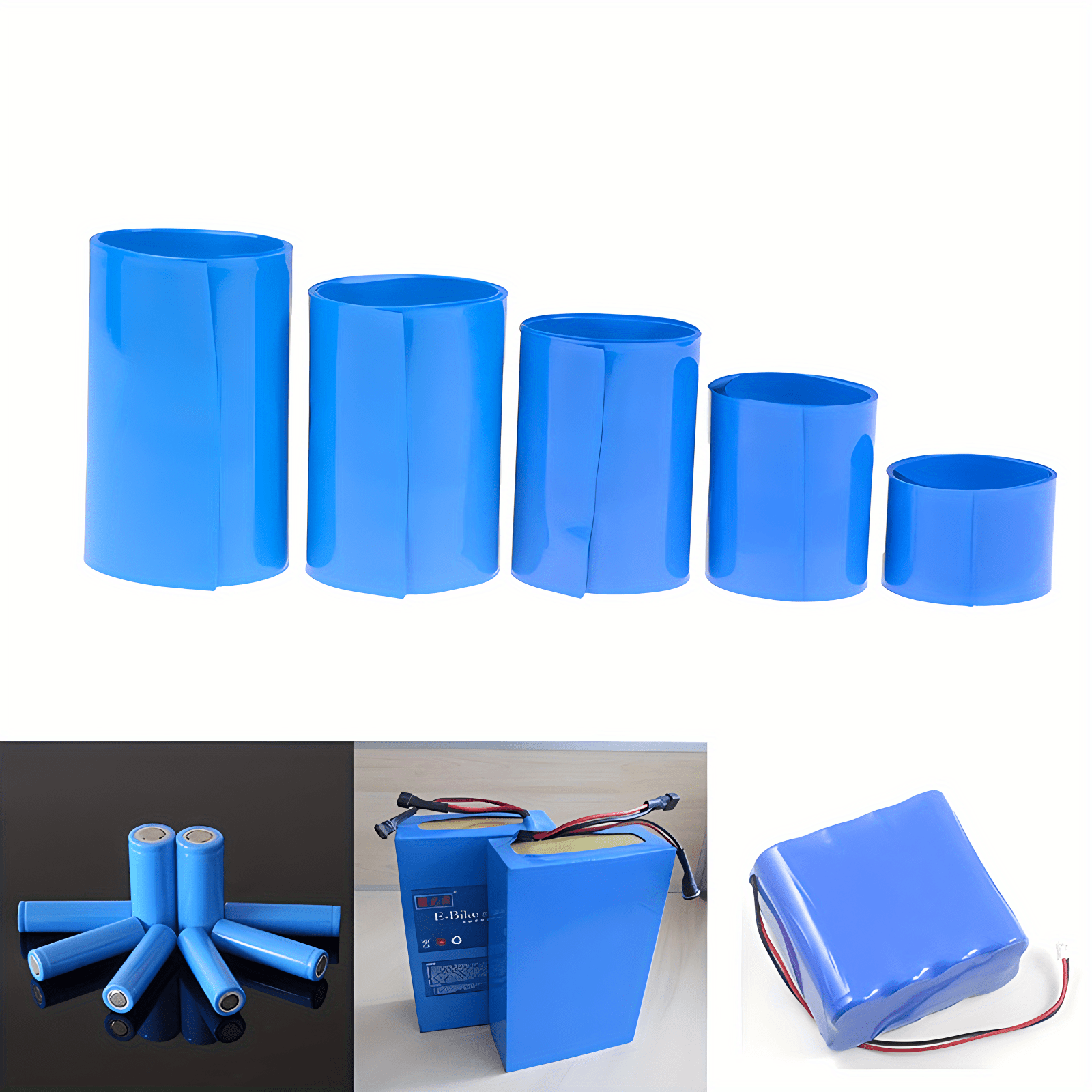 Shrink Sleeve Pvc - 18650 21700 26650リポバッテリー用PVC熱収縮チューブパック 幅25mm〜300mm 絶縁フィルムラップ リチウムケース