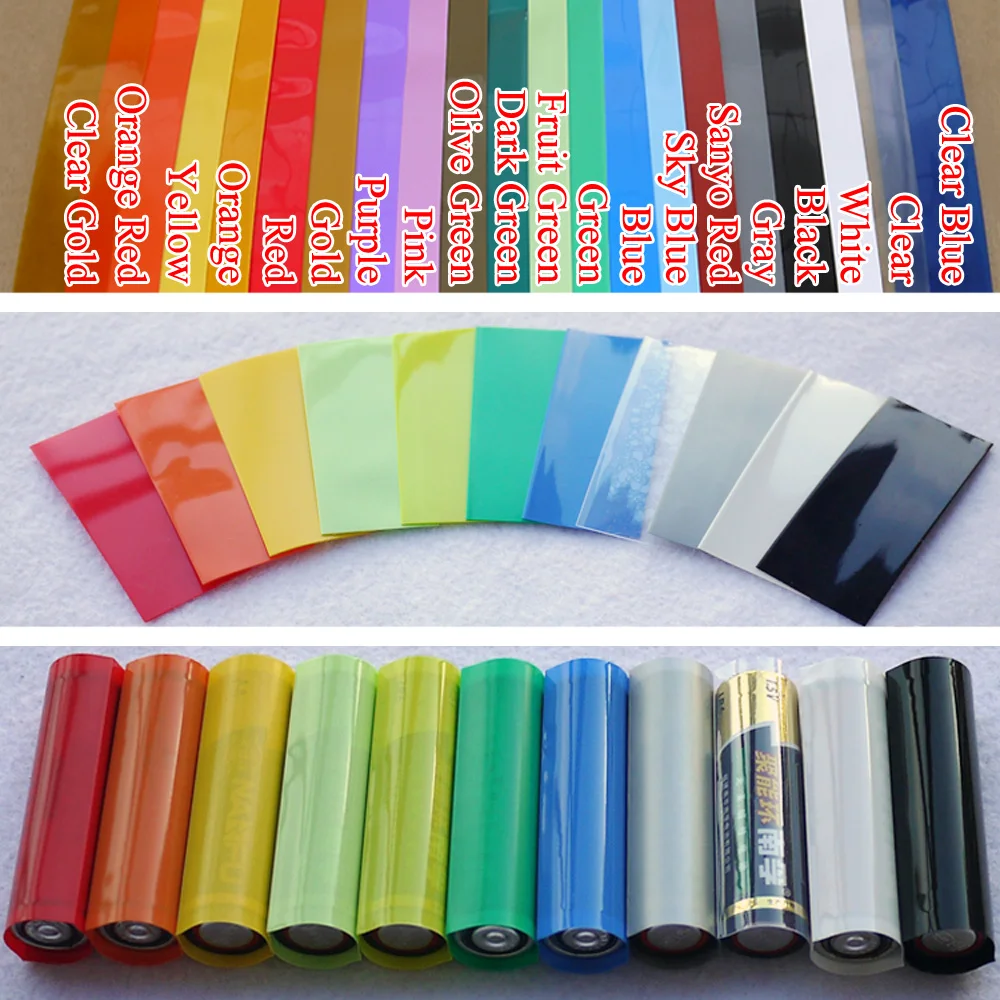 Shrink Sleeve Pvc - 25~500個 AA / AAA/18650/21700/26650 バッテリー PVC