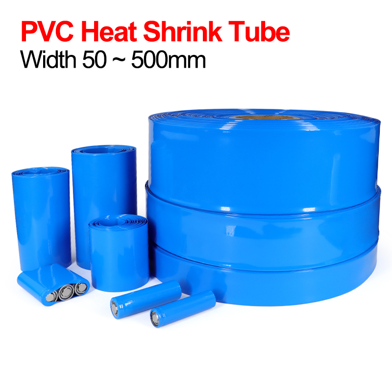 Shrink Sleeve Pvc - 1/5m PVC 熱収縮チューブ ブルー 幅 50mm