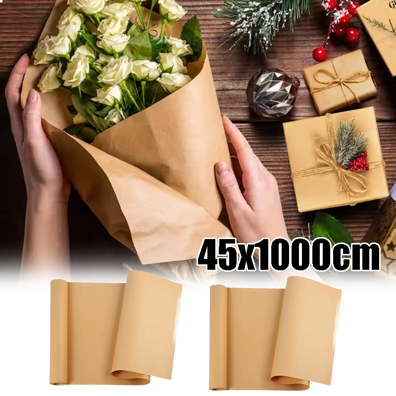 Kraft Paper Box - エコクラフトマスキングペーパーロール 生分解性緩衝材 花束包装 ギフトボックス用 天然緩衝材 フラワーアレンジメント包装用