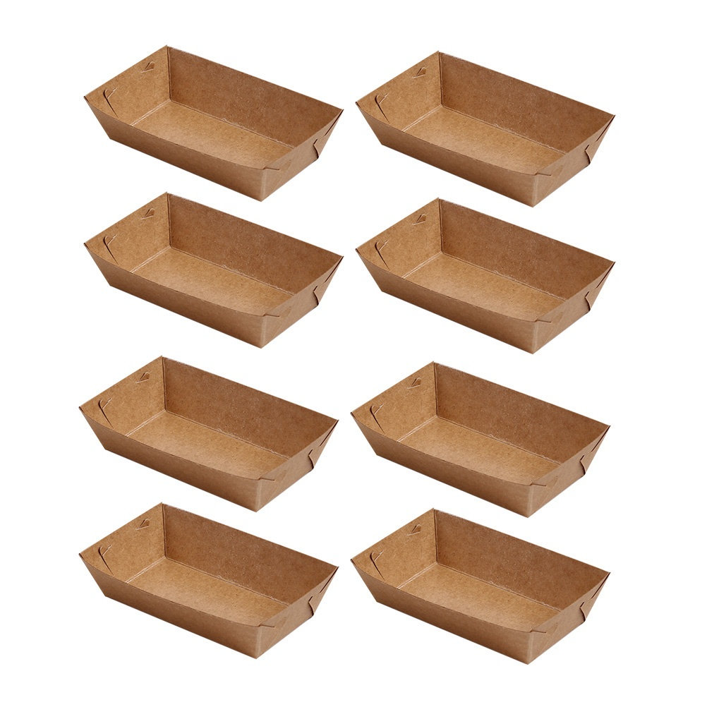 30個入りボート型クラフト紙使い捨て包装箱、ホットドッグ、フ - Kraft Paper Box のレビューと価格