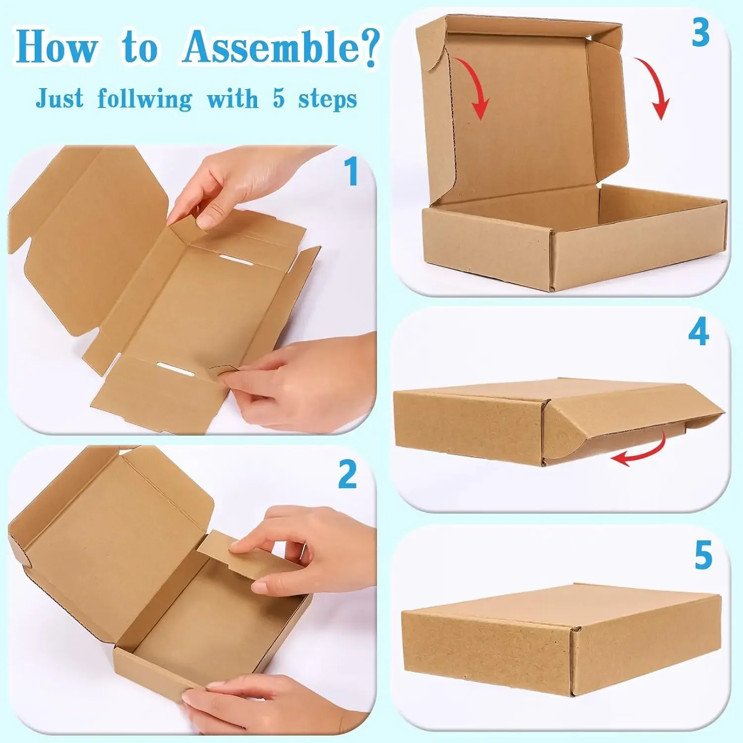 20/10 個段ボール箱メーラー、茶色の段ボール配送ボックス - Kraft Paper Box のレビューと価格