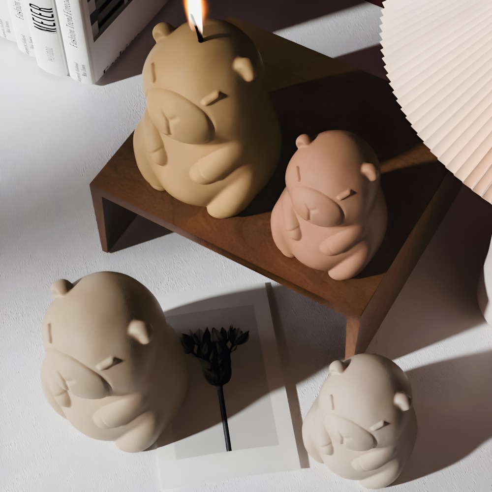 立ちカピバラ香りキャンドルシリコーン型 3D 動物樹脂石膏作 - Candle Supplies Tins のレビューと価格