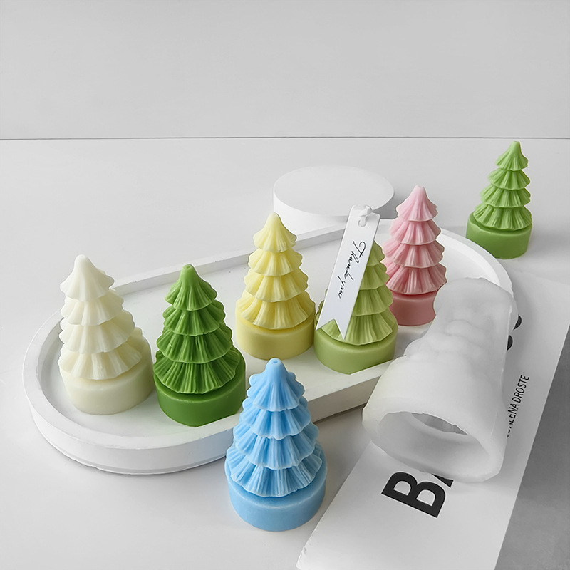 ミニシリコンクリスマスツリーモールド,DIY,手作り,アロマ - Candle Supplies Tins のレビューと価格