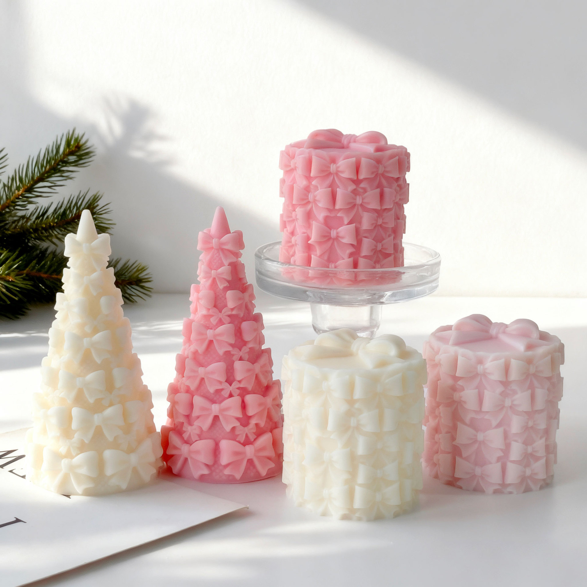 3D 蝶ネクタイ クリスマスツリー ギフトボックス シリコー - Candle Supplies Tins のレビューと価格