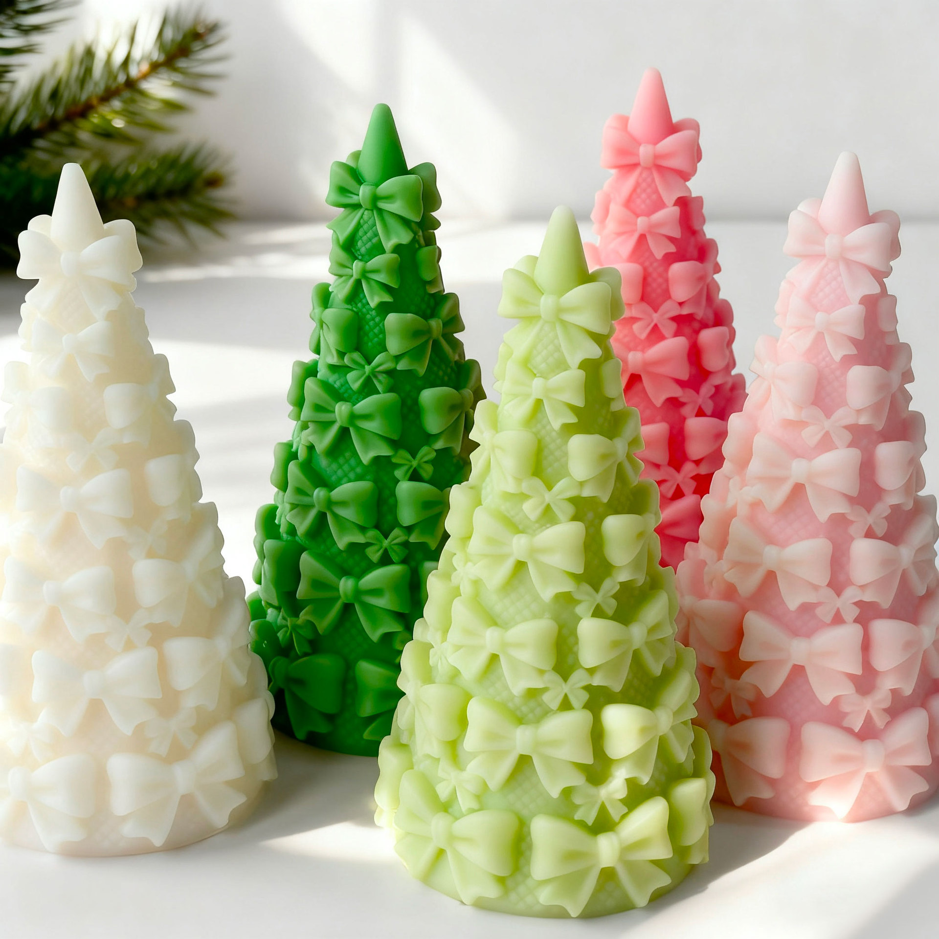 3D 蝶ネクタイ クリスマスツリー ギフトボックス シリコー - Candle Supplies Tins のレビューと価格