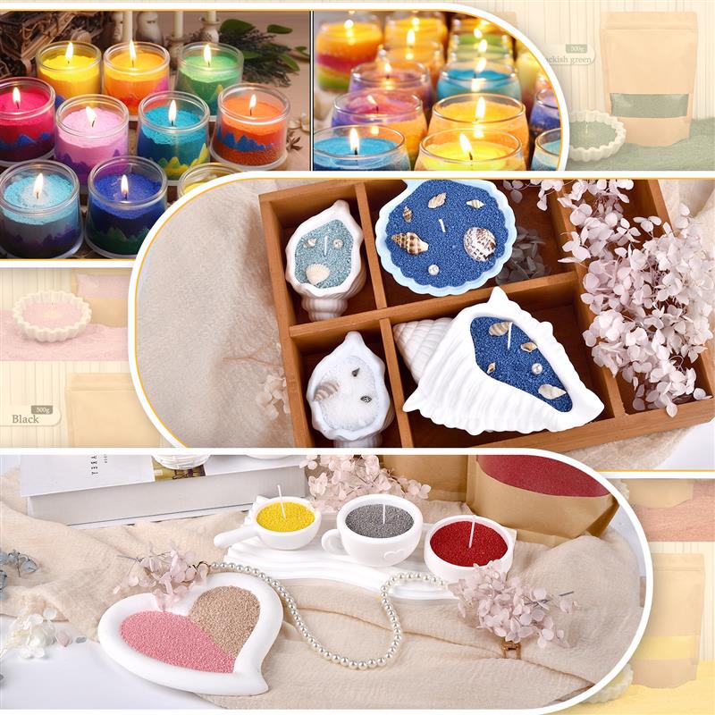 キャンドル作り、砂塗装材料、手作り、色、DIY用のカラフルな - Candle Supplies Bulk のレビューと価格