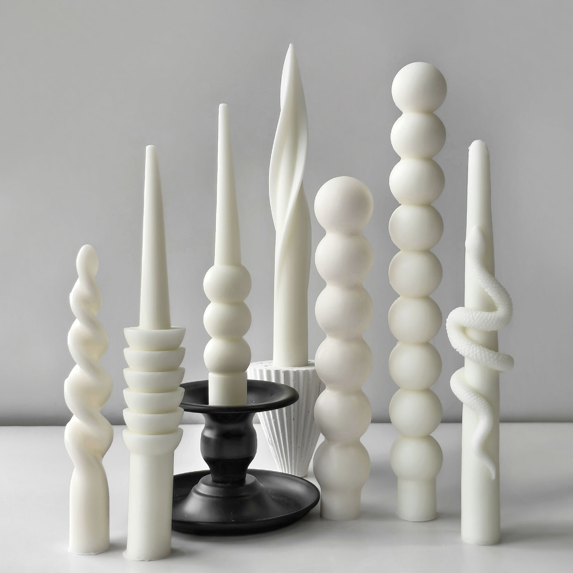 幾何学模様ロングロッドキャンドル型 手作りアロマキャンドル  - Candle Supplies Tins のレビューと価格