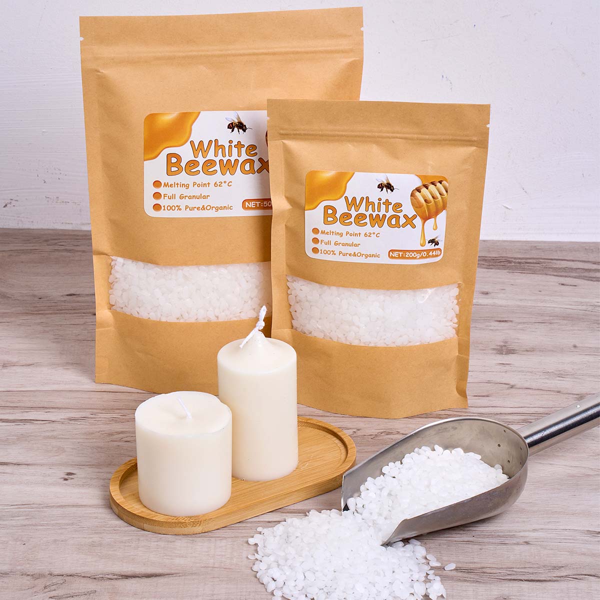1000 グラム白蜜蝋 DIY キャンドル作成材料純粋な天然 - Candle Supplies Bulk のレビューと価格