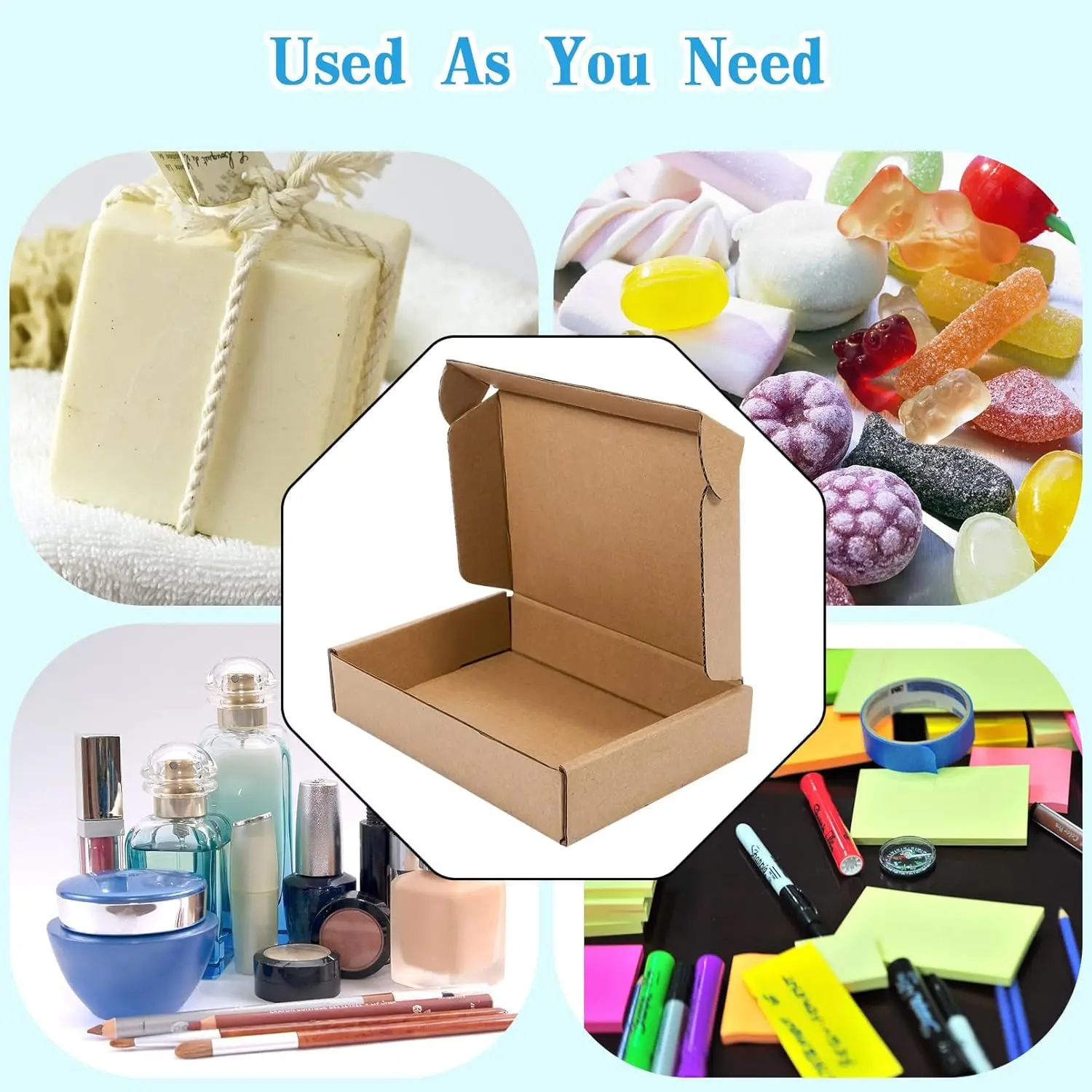 10/20個入り段ボール箱、茶色の段ボール配送箱、段ボール箱 - Kraft Paper Box のレビューと価格