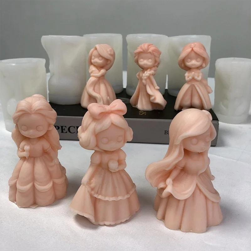 シリコンプリンセスドールキャンドルモールド、3Dガールポート - Candle Supplies Tins のレビューと価格