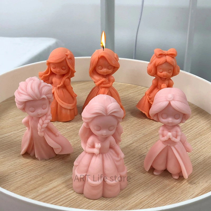 シリコンプリンセスドールキャンドルモールド、3Dガールポート - Candle Supplies Tins のレビューと価格