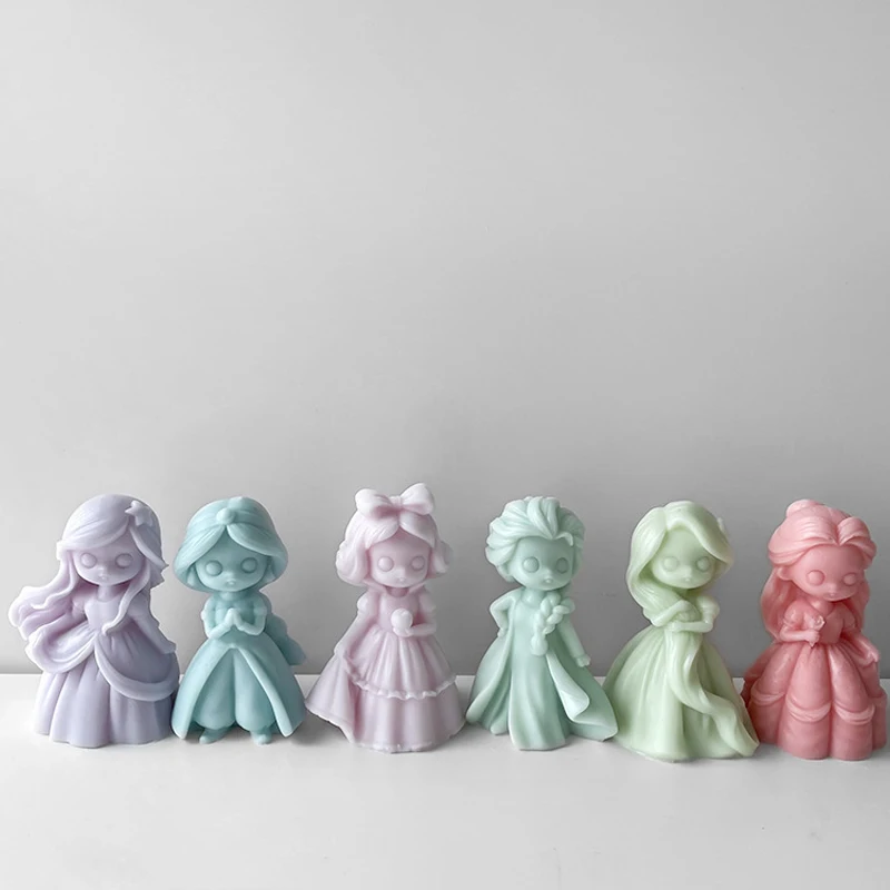 シリコンプリンセスドールキャンドルモールド、3Dガールポート - Candle Supplies Tins のレビューと価格
