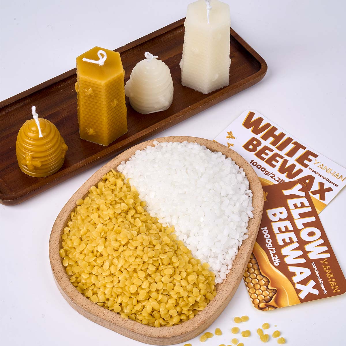 1000 グラム純粋な天然粒状白黄色蜜蝋 DIY 手作りギフ - Candle Supplies Bulk のレビューと価格