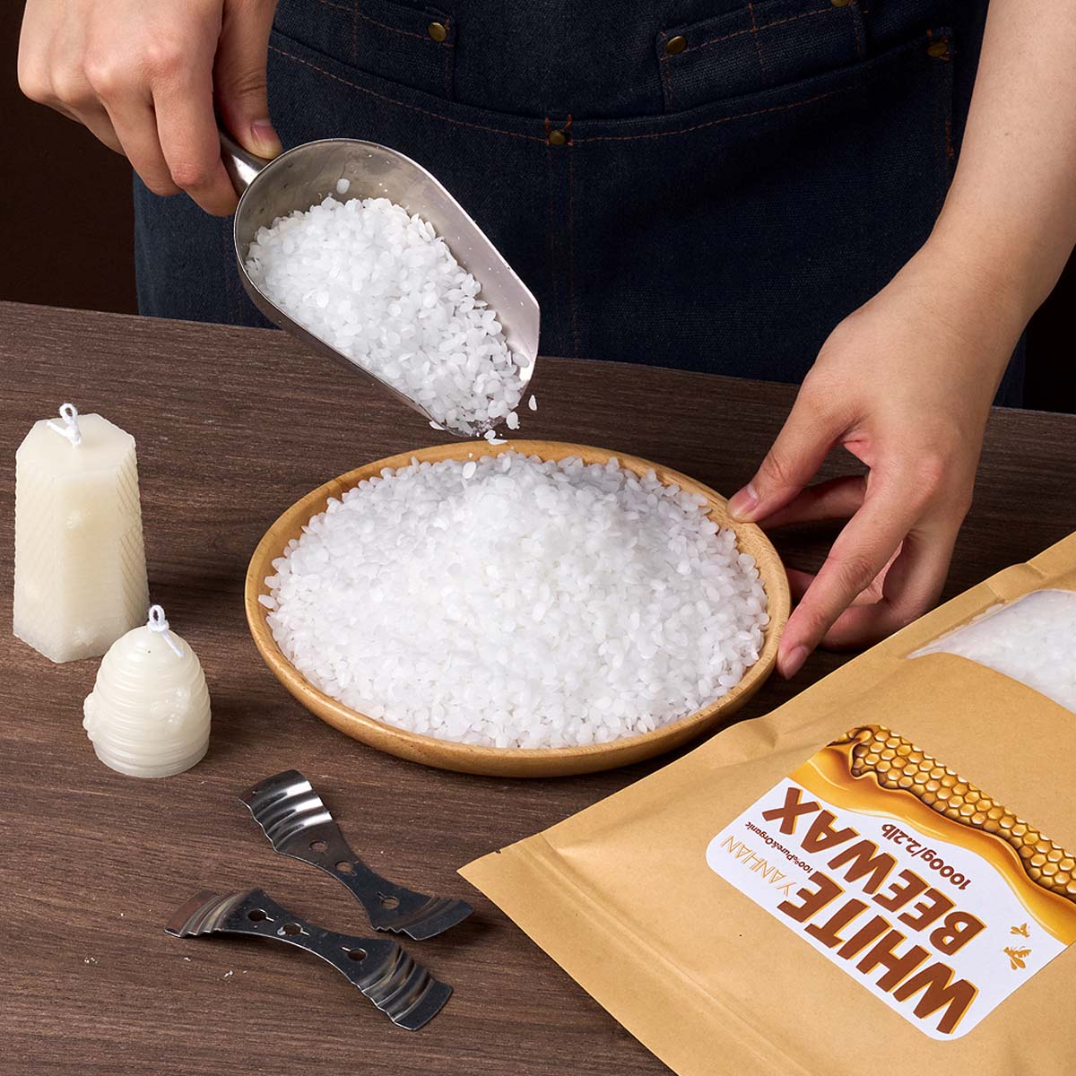 1000 グラム純粋な天然粒状白黄色蜜蝋 DIY 手作りギフ - Candle Supplies Bulk のレビューと価格