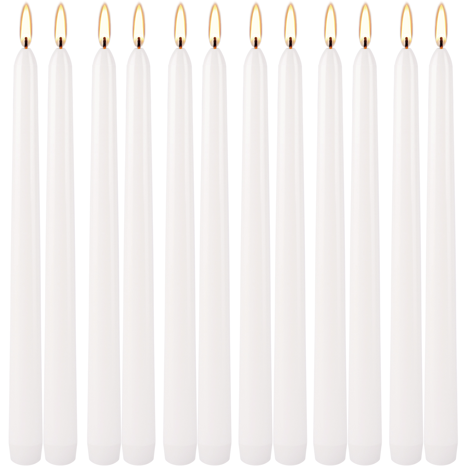 10インチの白いスティックキャンドル12本セット、滴り落ち防 - Candle Supplies Bulk のレビューと価格