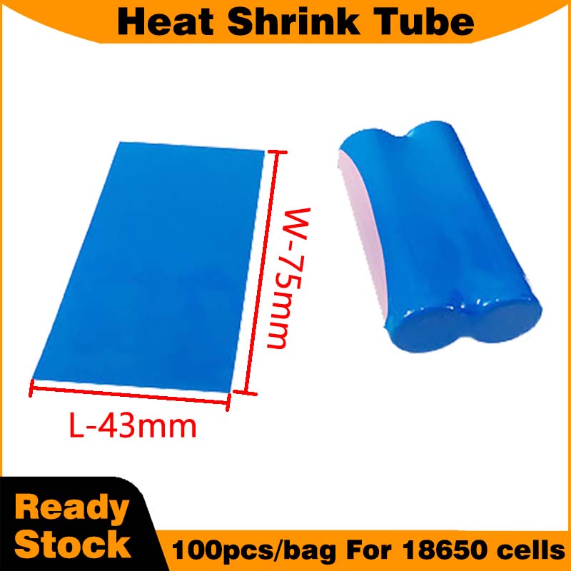 18650電池セル用青色熱収縮チューブ、ラップスリーブ100 - Shrink Sleeve Pvc のレビューと価格