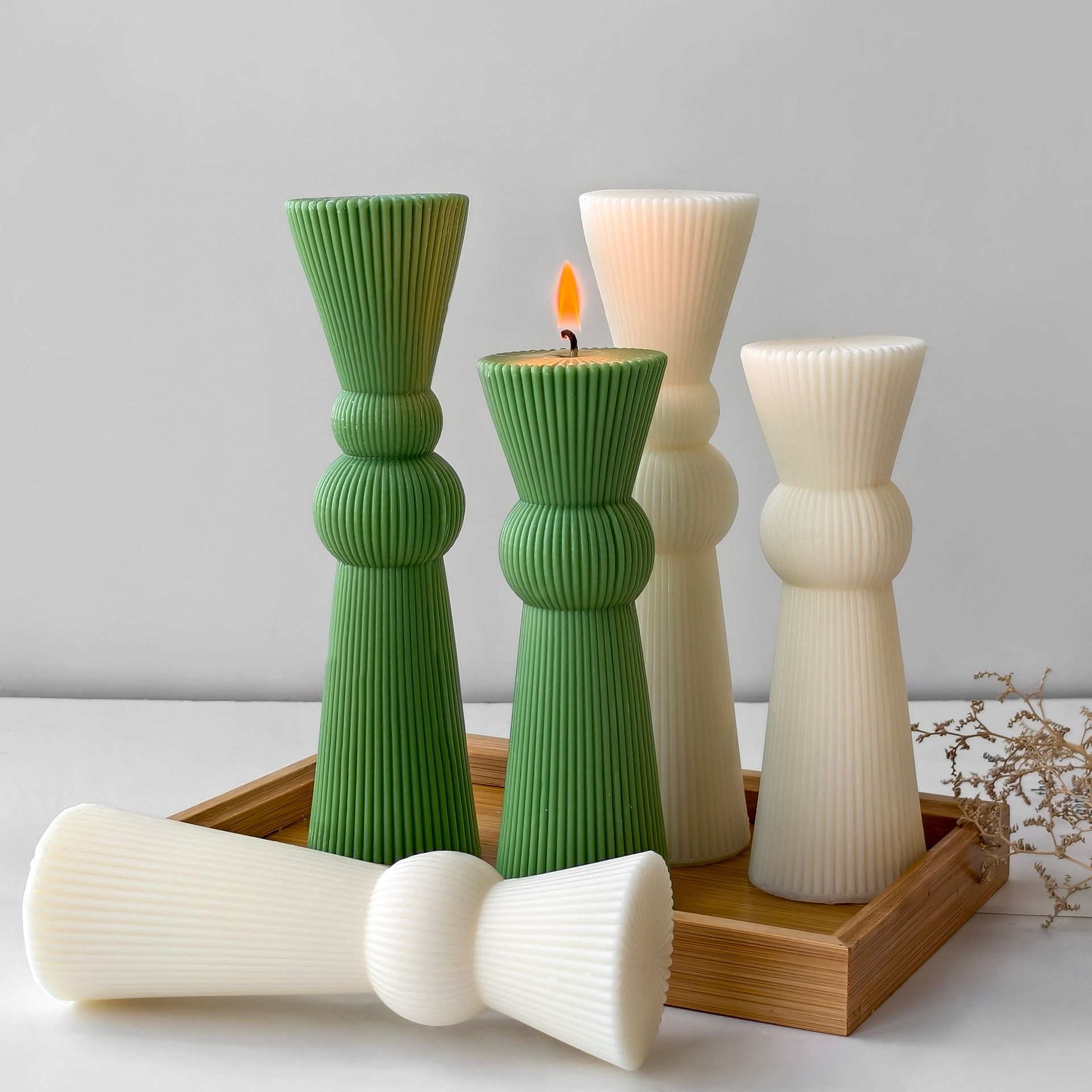 DIY ロングロッドストライプ柱キャンドルモールド手作りシリ - Candle Supplies Tins のレビューと価格