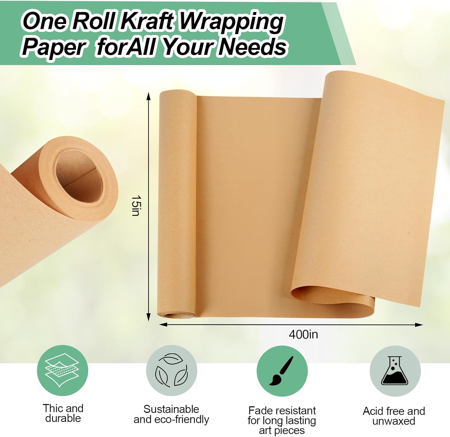 エコクラフトマスキングペーパーロール 生分解性緩衝材 花束包 - Kraft Paper Box のレビューと価格