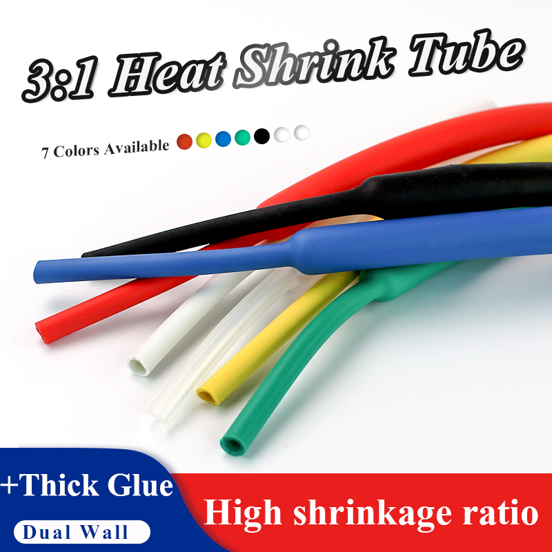 1メートル/ピース3:1熱収縮チューブ接着剤でデュアル壁チュ - Shrink Sleeve Pvc のレビューと価格