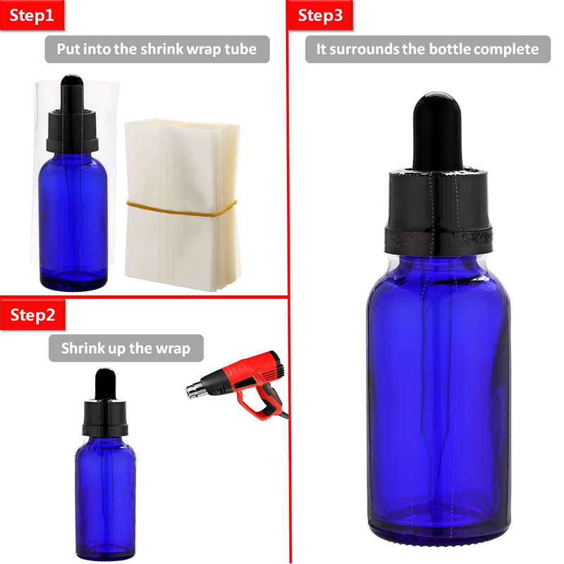 10ml,15ml,30mlのボトル用pvc熱収縮ラップフィ - Shrink Sleeve Pvc のレビューと価格